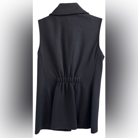 NORDSTROM INSIGHT NEW YORK Moto Asymmetrical Zipper Wool Tunic Vest Blk 10✨NWT✨ - Picture 4 of 9
